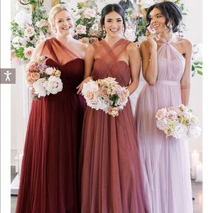Revelry tulle convertible bridesmaid dress-peek a boo pink